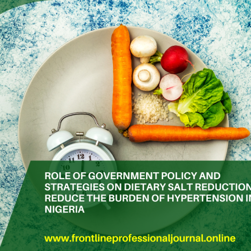 Role of government policy and strategies on dietary salt reduction to reduce the burden of hypertension in Nigeria